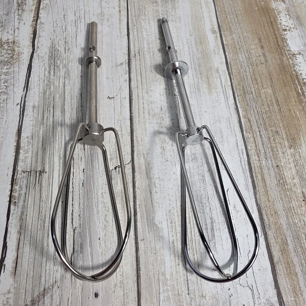 Replacement Stainless Steel Hand Mixer Beater Attachments Set of 2 Silver
